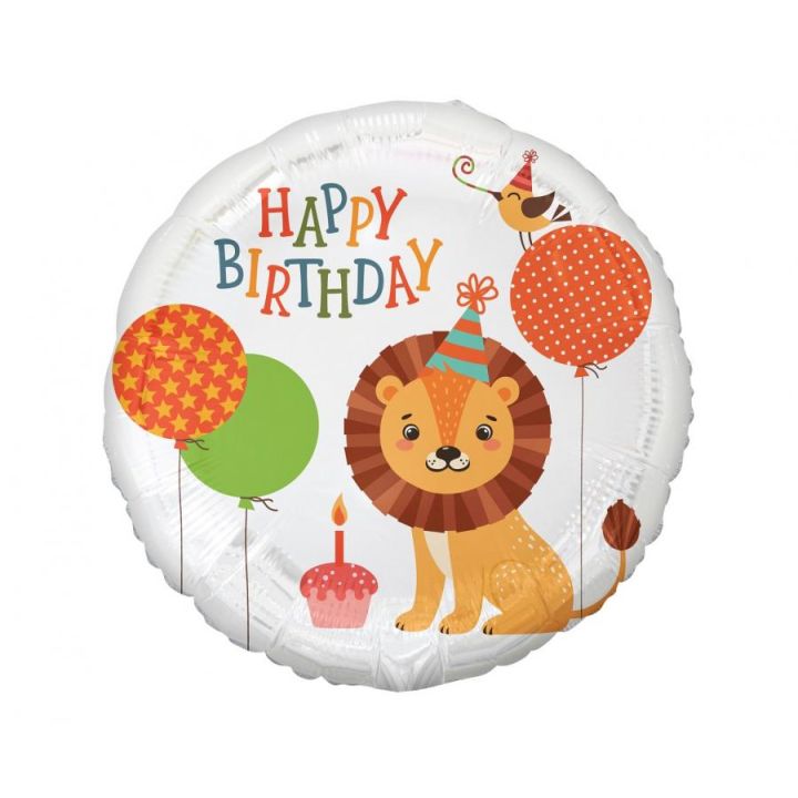 Foil Balloon ''Happy Birthday'' Lion 45cm