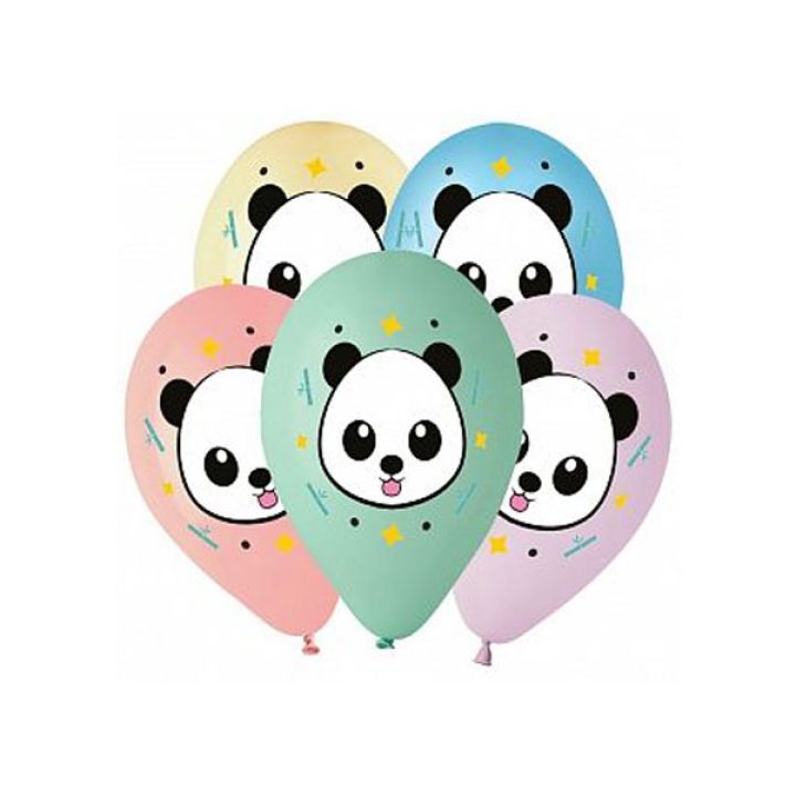 Latex balloon panda animal 5pcs, 33cm