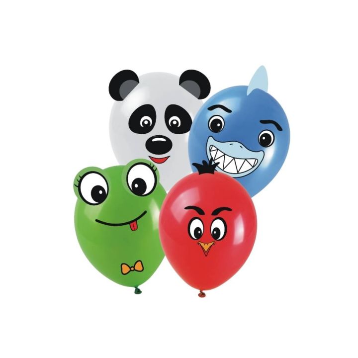 Latex balloons Animals, DIY Do it yourself, 25cm, 6 patterns