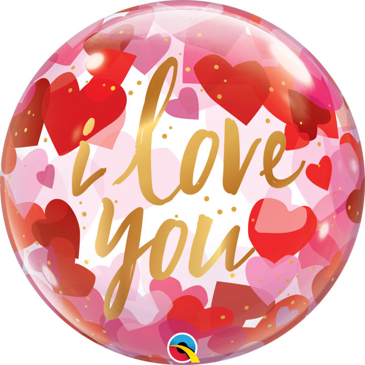 Bubble balloon ''I love you'' 56cm