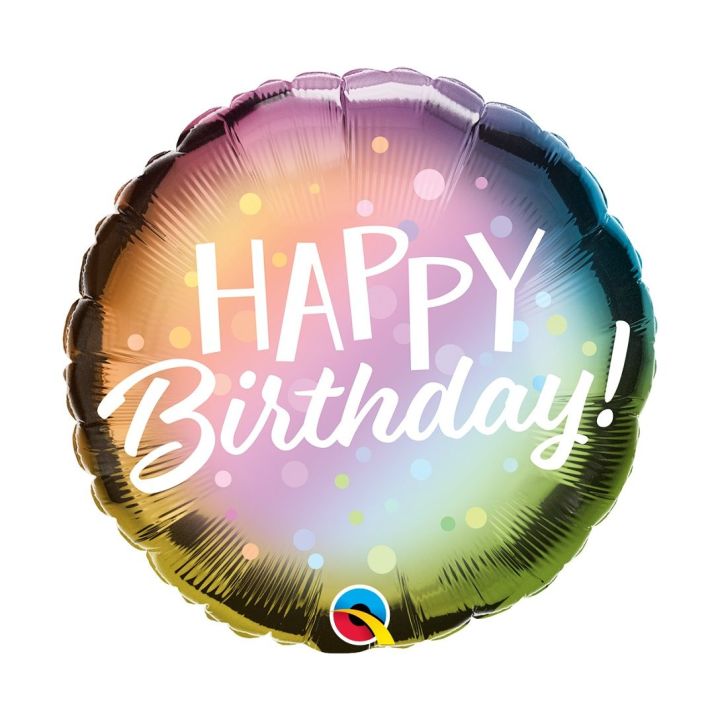 Μπαλόνι Φοιλ ''Happy Birthday'' όμπρε μεταλλικό 46εκ.