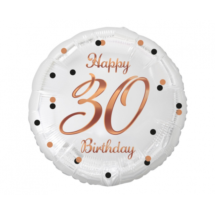 Foil balloon ''Happy 30 Birthday'' 45cm