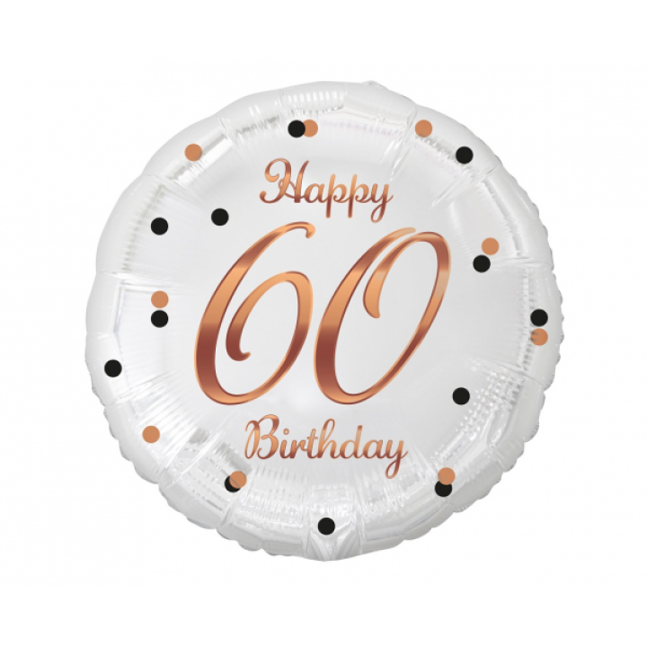 Foil balloon ''Happy 60 Birthday'' 45cm
