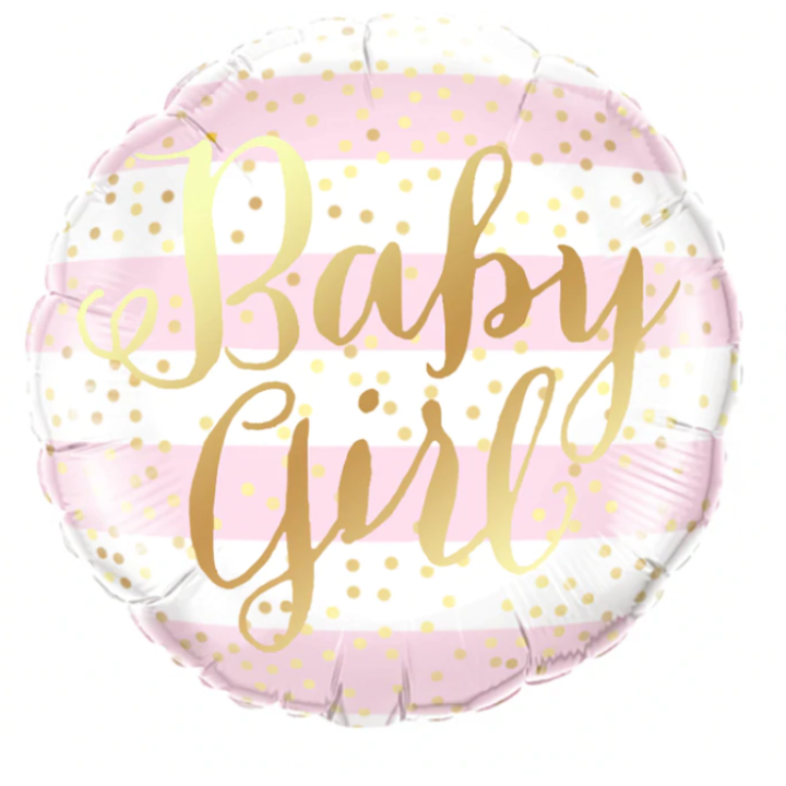 Μπαλόνι Foil Baby Girl Gold Dots 45εκ