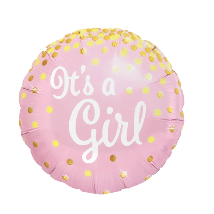 Μπαλόνι Foil It's a Girl Dots 45εκ