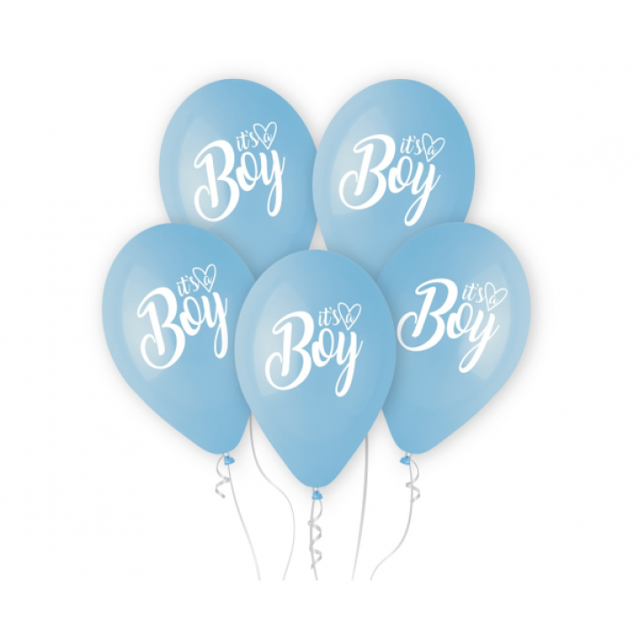 Μπαλόνια λάτεξ ''Its a boy'' 5τμχ, 33εκ