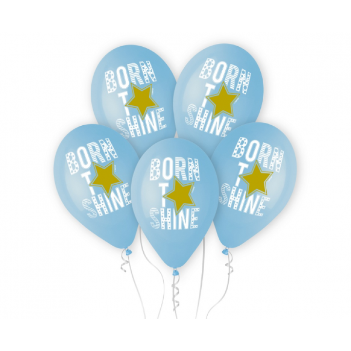 Μπαλόνια λάτεξ ''Born to shine'' 5τμχ, 33εκ