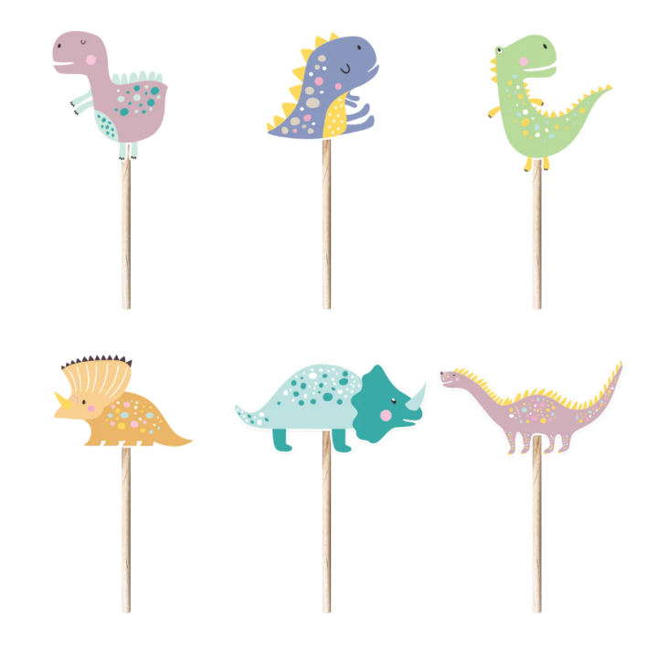 Cake toppers dinosaurs  6pcs.