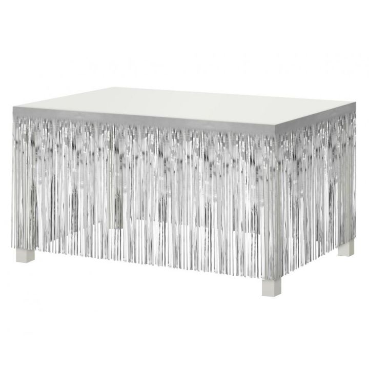 Silver Table Curtain 80 x 300cm.