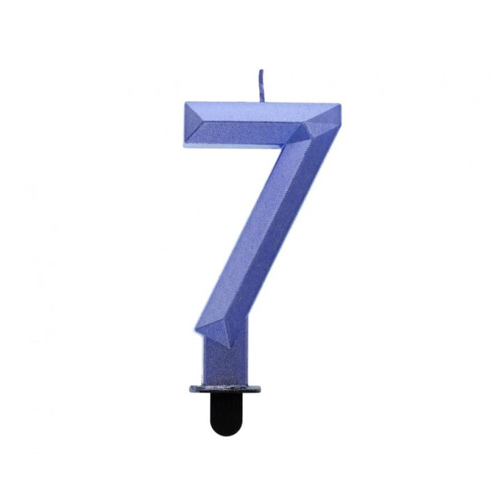 Blue Birthday Candle Number ''7'.