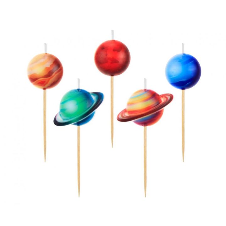 Planets Space Candles 5pcs.