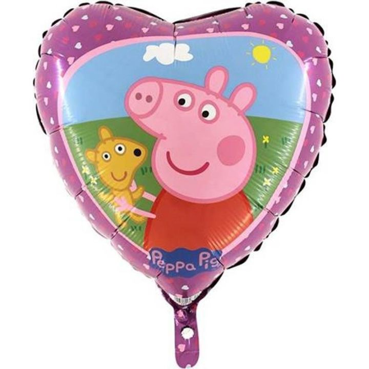 Foil balloon Peppa Pig Heart, 48cm