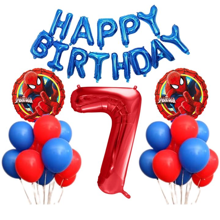 Spiderman Balloon Set Number 7 (36 pcs)