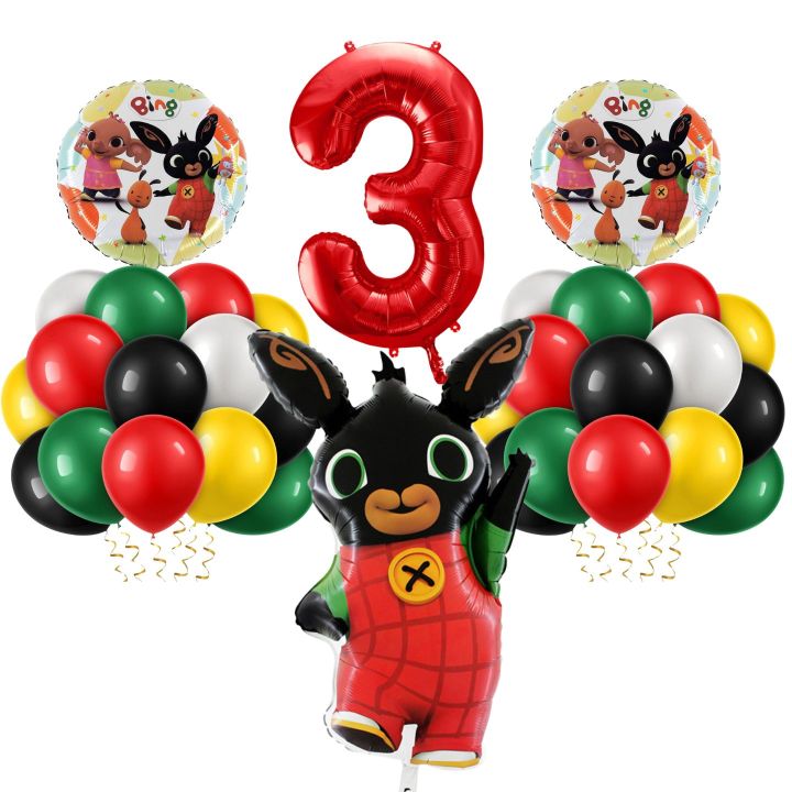 Σετ Μπαλόνια Bing Κουνελάκι Με Αριθμό 3 (24τμχ)