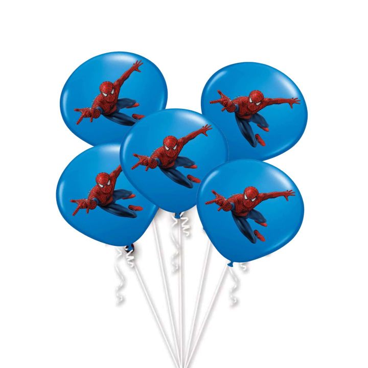 Spiderman Balloons 5pcs 30cm