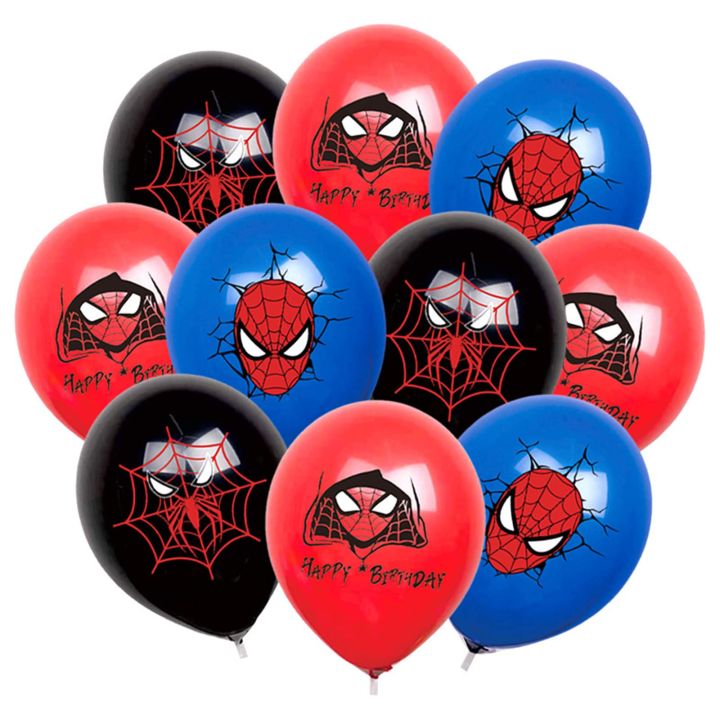 Spiderman Balloons 5pcs 3 Colours