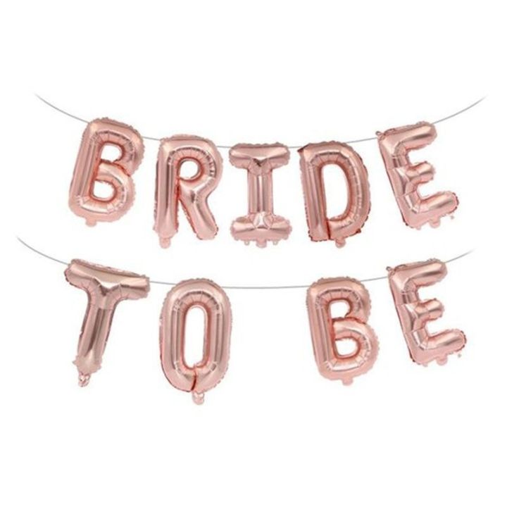 Bride To Be Phrase Set Rose Gold 9pcs. 40cm.