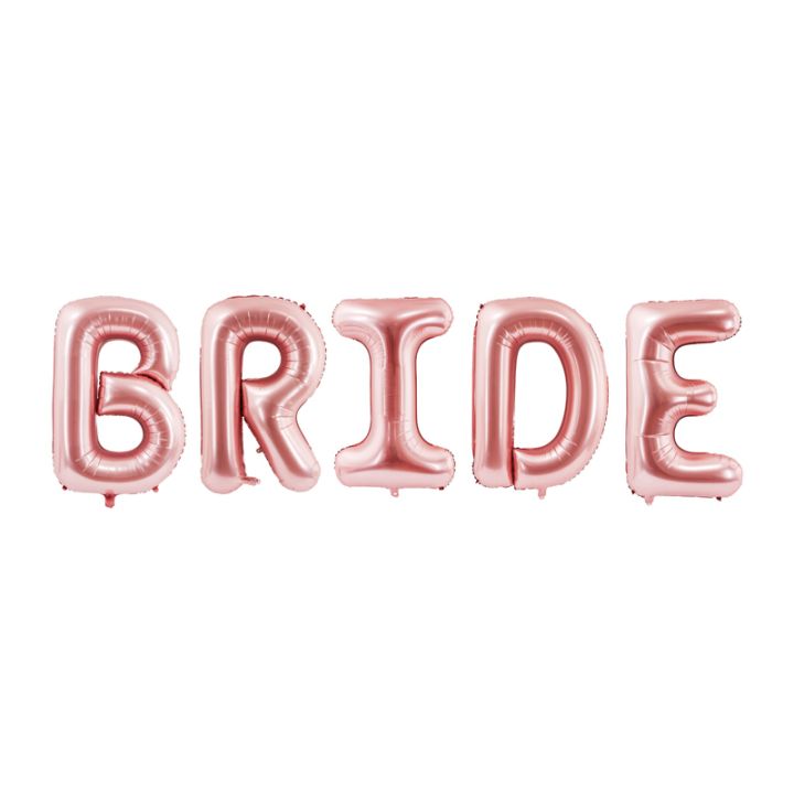 Σετ Γράμματα ''Bride'' Ροζ Χρυσό 5τμχ. 86εκ