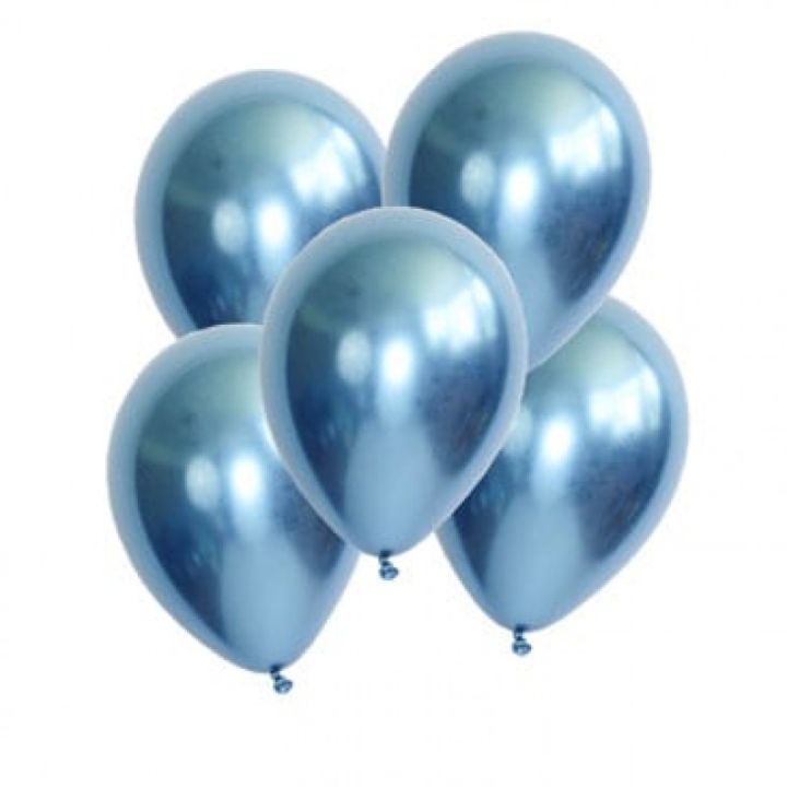 Latex balloons light blue platimum, 10pcs, 30cm