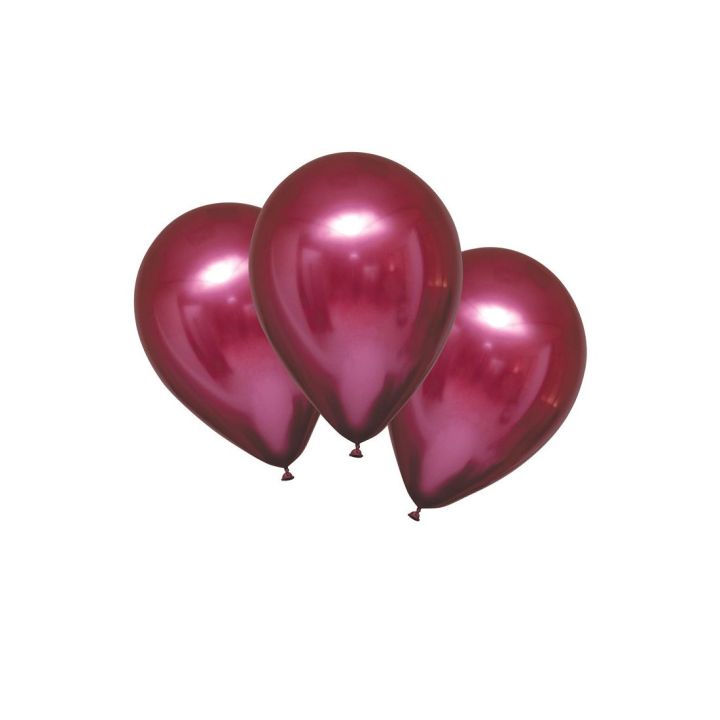 Latex balloons fuchsia platimum, 10pcs, 30cm