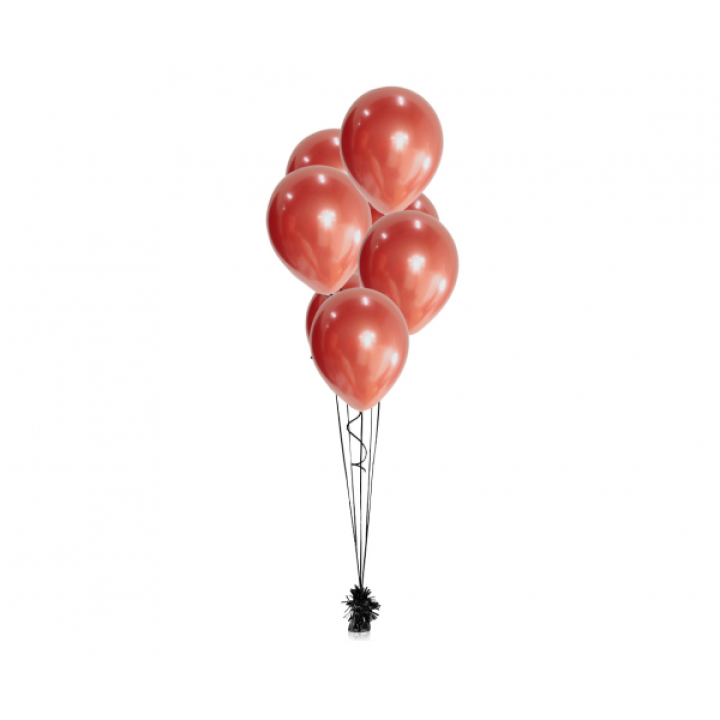 Μπαλόνια λάτεξ κόκκινο μεταλλικό, 10τμχ, 30εκ