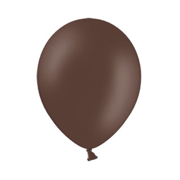 Latex balloons cocoa brown 10pcs, 30cm.