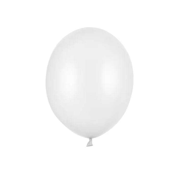 Pearl White Latex Balloons 10pcs, 30cm.