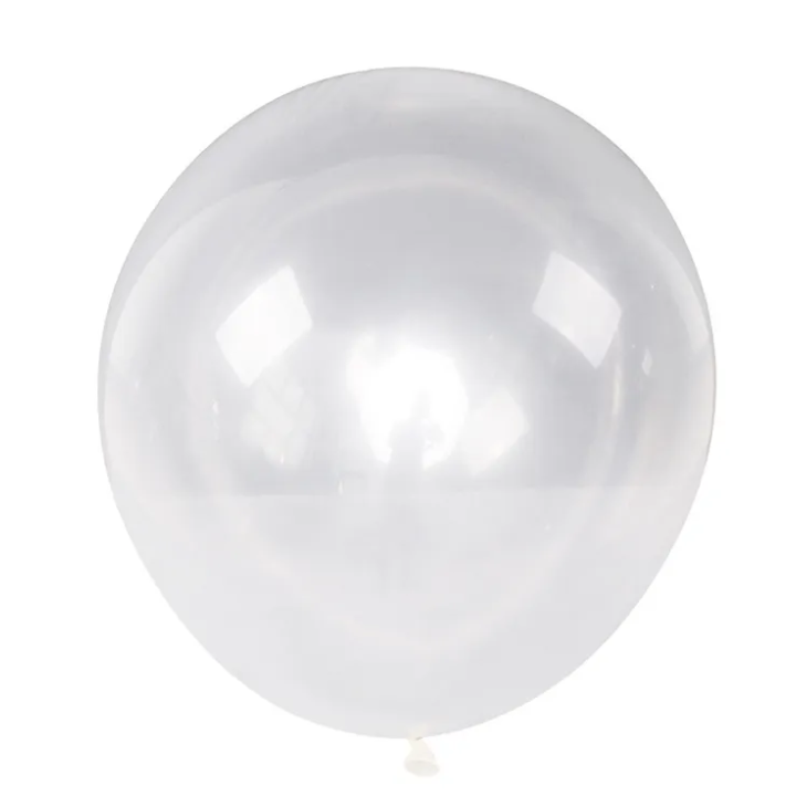 Crystal Clear Latex Balloons 10pcs, 30cm.