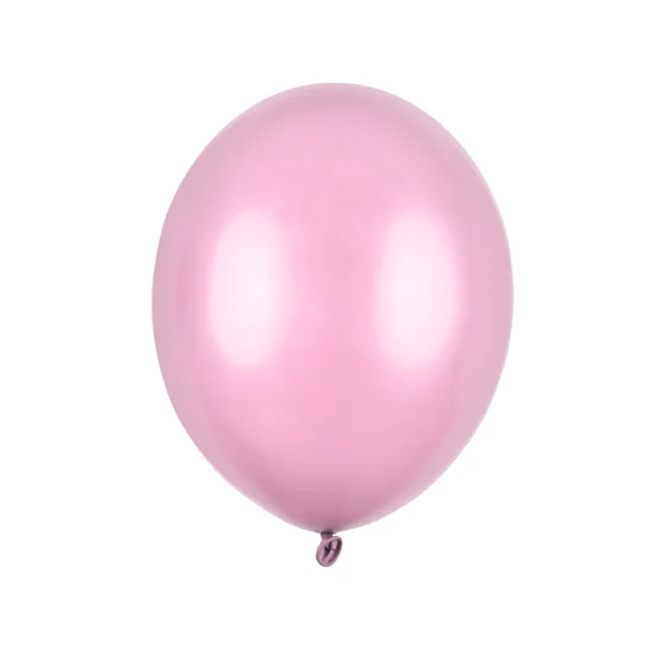 Pearl Pink Latex Balloons 10pcs, 30cm.