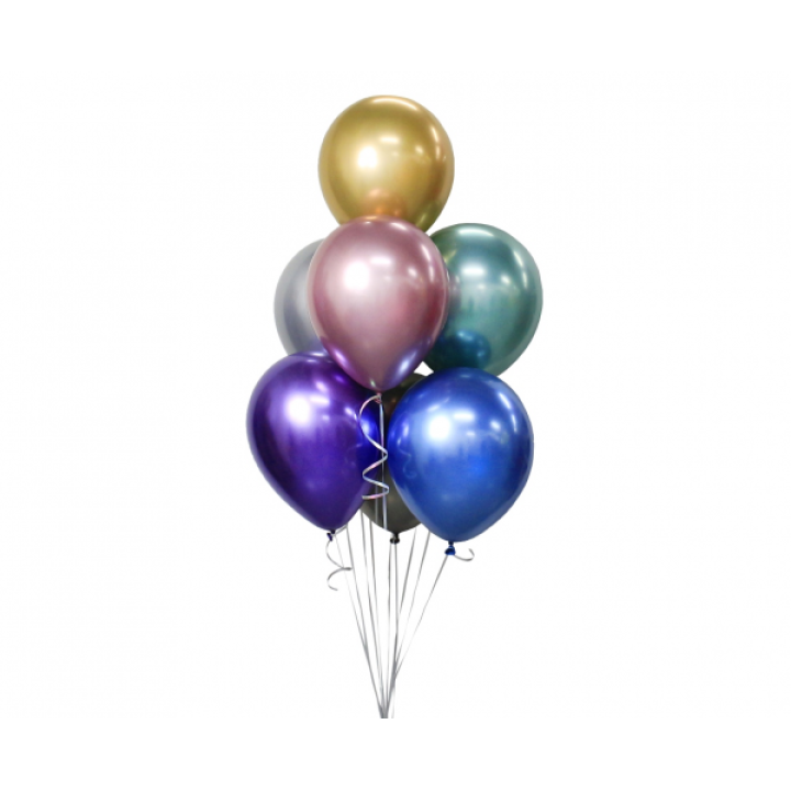 Balloon set platinum colours 7pcs, 30cm
