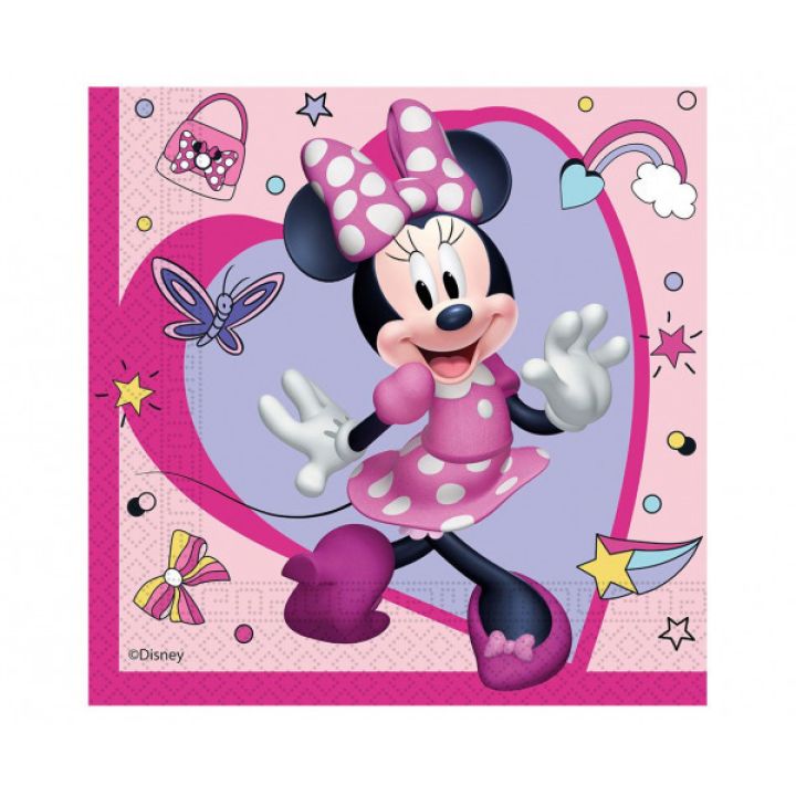 Χαρτοπετσέτες Πάρτυ Minnie Mouse 20τμχ. 33x33εκ.