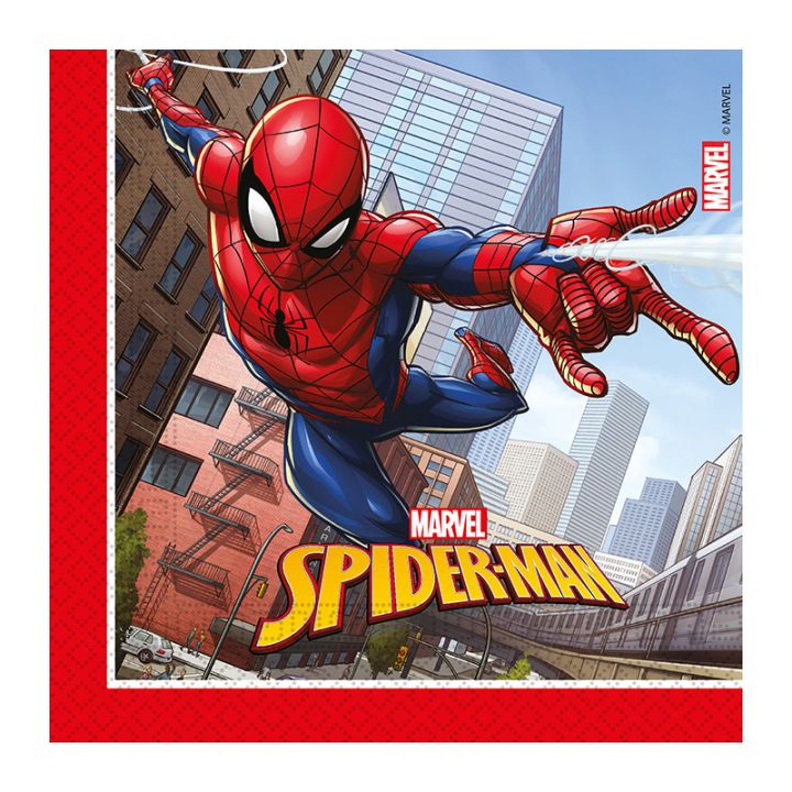 Χαρτοπετσέτες Πάρτι Spiderman 20τμχ. 33x33εκ.