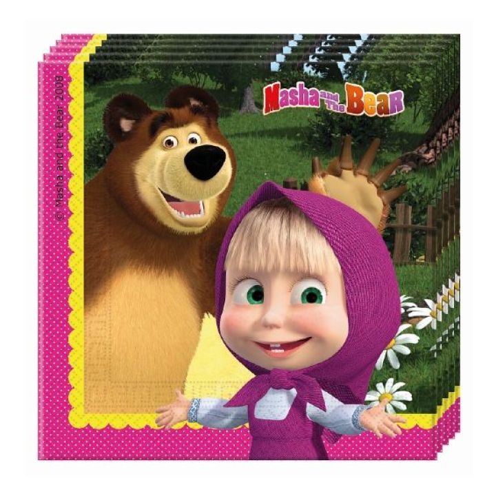 Party Napkins Masha and the Bear 20pcs