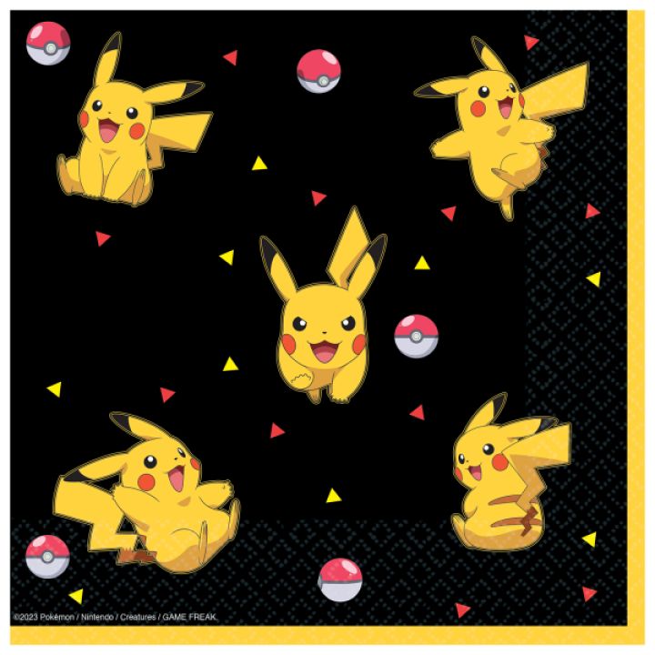 Picachu Pokemon Napkins 16pcs