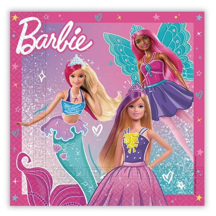 Χαρτοπετσέτες Barbie 20τμχ