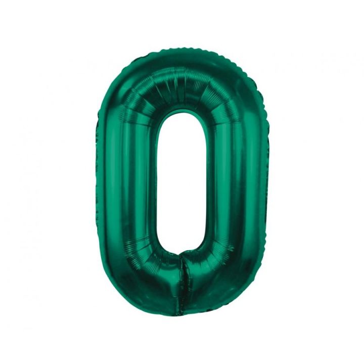 Balloon Number 0 Green 85cm