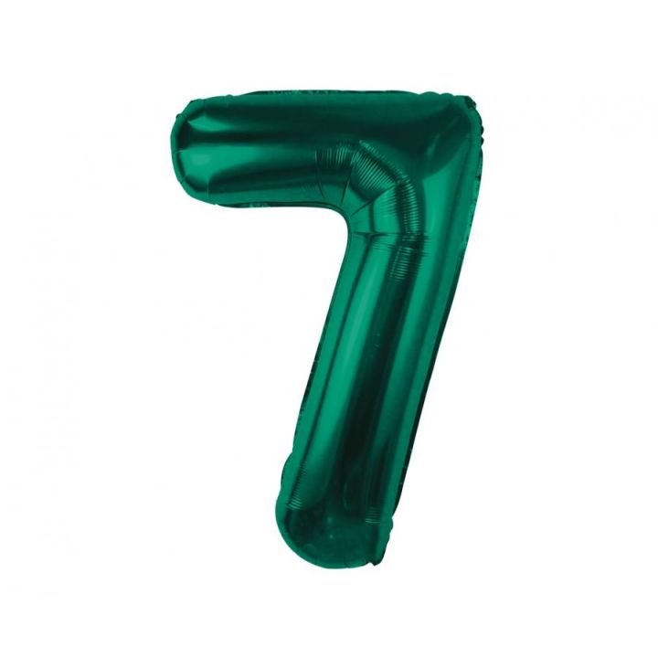 Balloon Number 7 Green 85cm