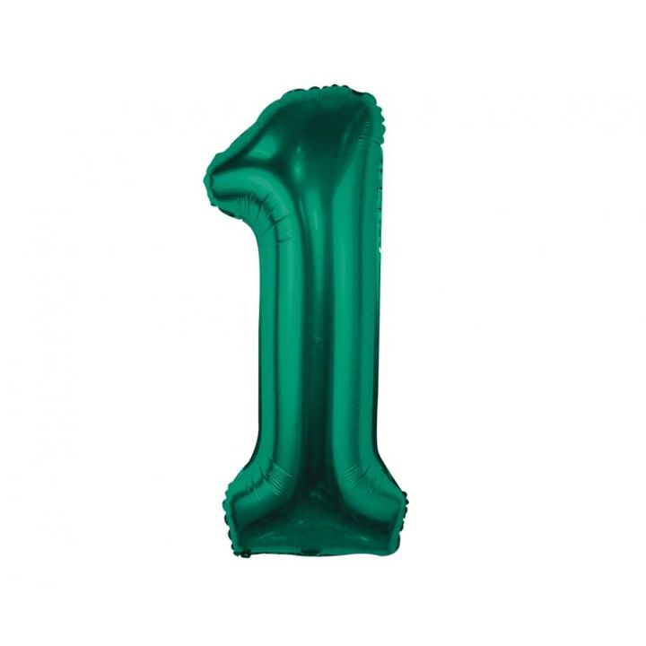 Balloon Number 1 Green 85cm
