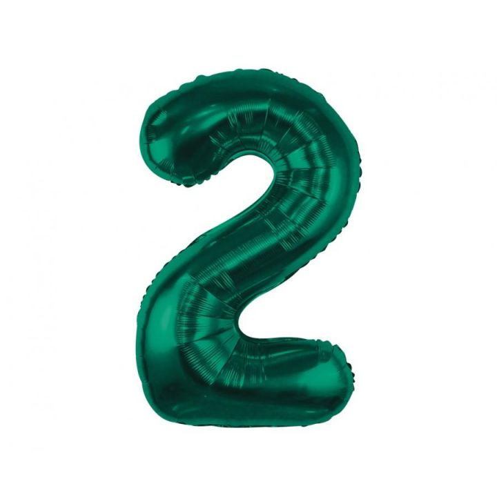 Balloon Number 2 Green 85cm