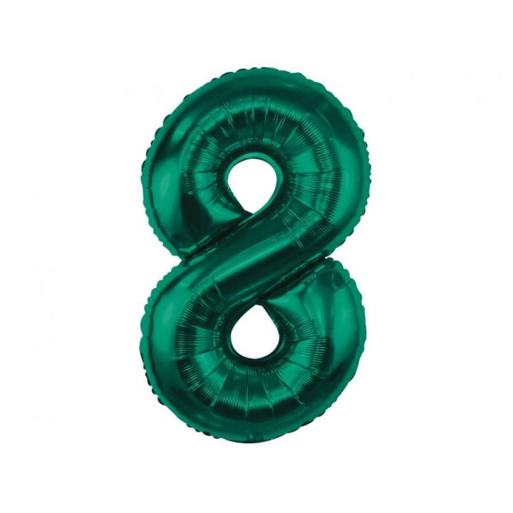 Balloon Number 8 Green 85cm