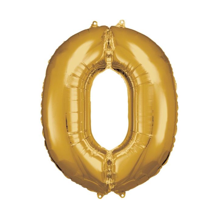 Αριθμός ''0'' Μπαλόνι Χρυσό 86εκ