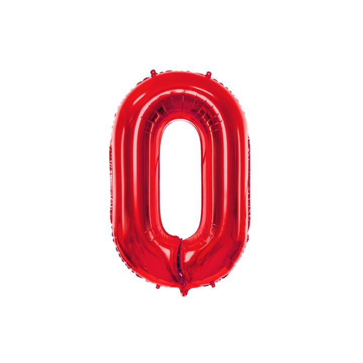 Foil Number ''0'' Red 86cm.