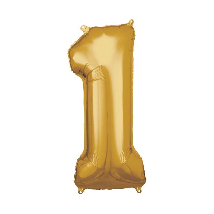 Foil number ''1' gold 86cm