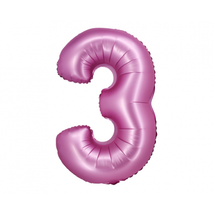 Αριθμός ''3'' Μπαλόνι Φούξια  76εκ