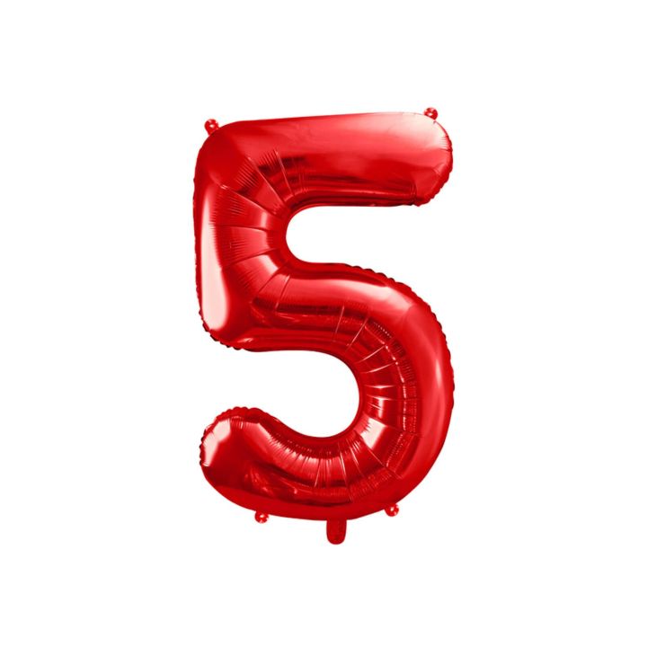Αριθμός ''5'' Μπαλόνι Κόκκινο  86εκ.