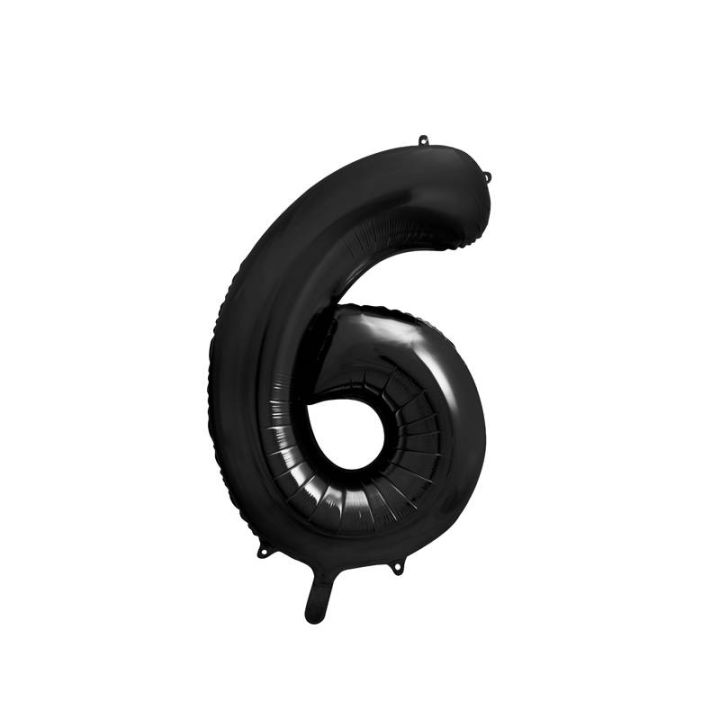 Foil number ''6' black 86cm