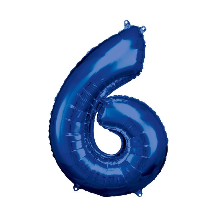 Αριθμός ''6'' Μπαλόνι Μπλε 86εκ