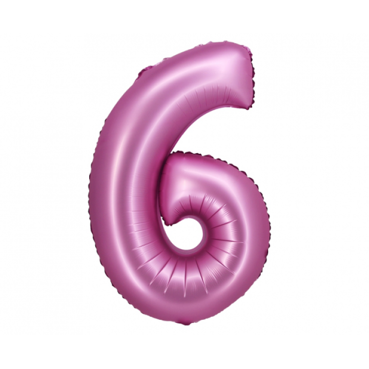Αριθμός ''6'' Μπαλόνι Φούξια  76εκ