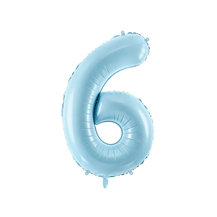 Αριθμός ''6'' Μπαλόνι Γαλάζιο  86εκ