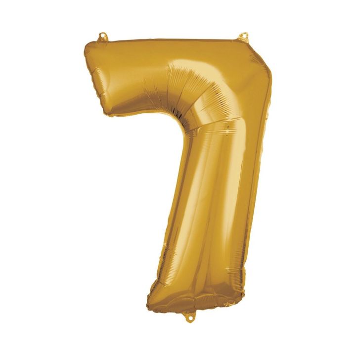 Foil number ''7' gold 86cm
